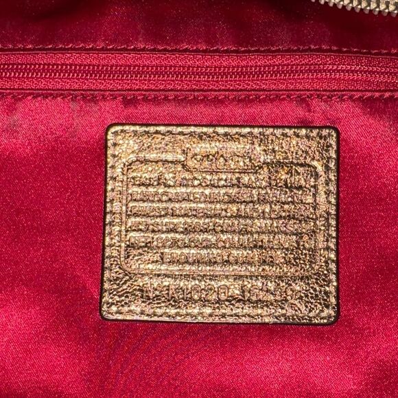 Coach Bag Purse Handbag Y2K Poppy Signature Op Art Logo Large Tote Bag - Picture 14 of 16